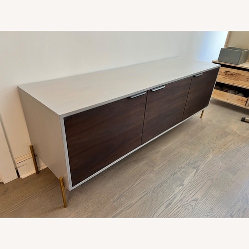 Used Gray Maple and Walnut Credenza for sale on AptDeco