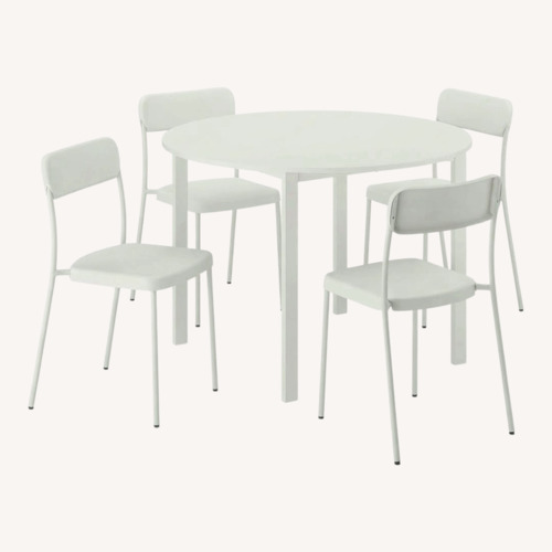 Used IKEA VIHALS Round Table 4 Chairs for sale on AptDeco