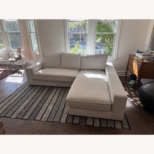 Used Interior Define Ainsley Pebble Gray 2 Piece Sectional for sale on AptDeco