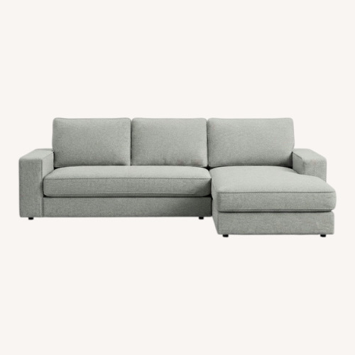 Used Interior Define Ainsley Pebble Gray 2 Piece Sectional for sale on AptDeco