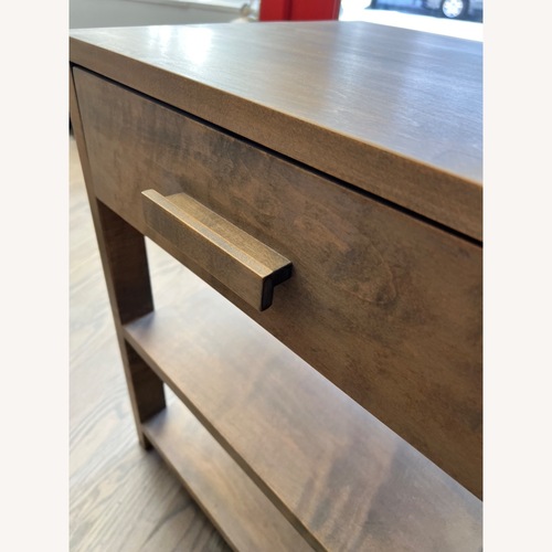 Used Light Gray Wood Nightstand for sale on AptDeco