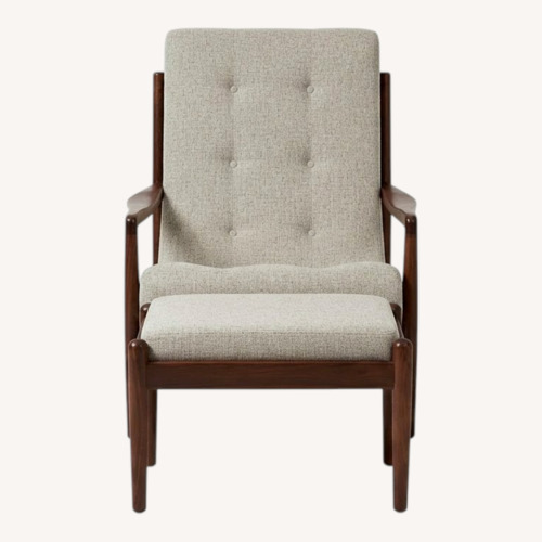 Used Bowery & Grand Midcentury Chair with Ottoman for sale on AptDeco