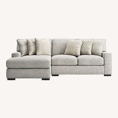 Used Larce Light Gray 2 Piece Sectional for sale on AptDeco