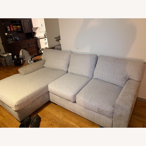 Used Larce Light Gray 2 Piece Sectional for sale on AptDeco