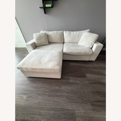 Used Seventh Avenue Light Gray 2 Piece Sectional for sale on AptDeco