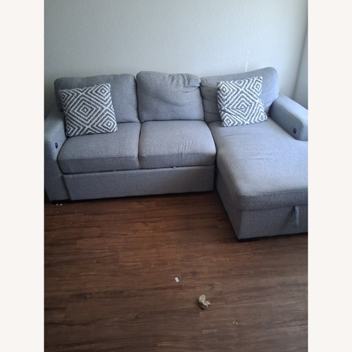 Used Light Brown Reversible Chaise Sectional for sale on AptDeco