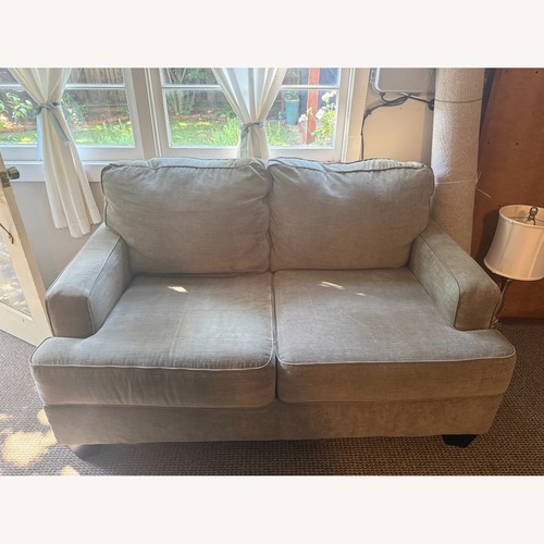 Used Light Gray Fabric 2 Seater Sofa for sale on AptDeco