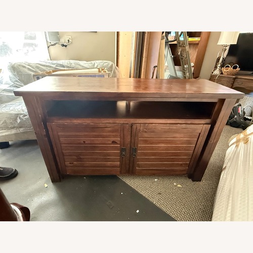 Used Real Wood Entertainment Center for sale on AptDeco