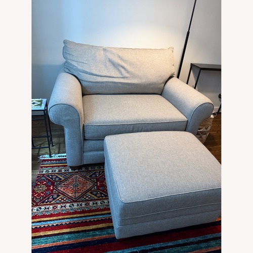 Used Bassett Chair and a Half W Ottoman for sale on AptDeco