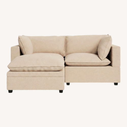 Used Albany Park Light Brown Boucle 3+ Piece Sectional for sale on AptDeco
