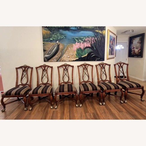Used Hickory Chair Company Dark Brown Dining Chairs, Set of 6 for sale on AptDeco