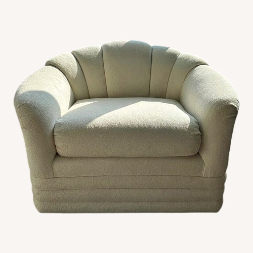 Used Vintage/Antique Finds White Fabric Accent Chair for sale on AptDeco