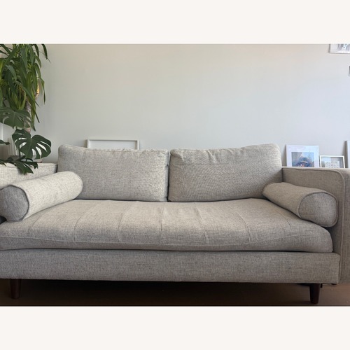 Used Article Light Gray Fabric 2 Seater Sofa for sale on AptDeco