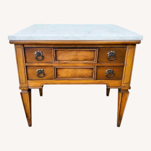 Used Vintage Marble-Top Square Side Table / End Table for sale on AptDeco