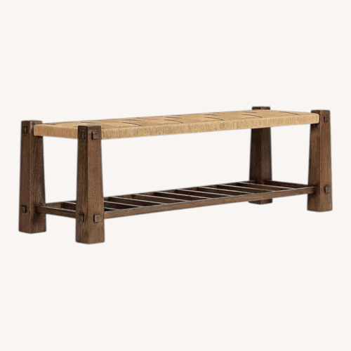 Used Crate & Barrel Malin Wood Bench for sale on AptDeco