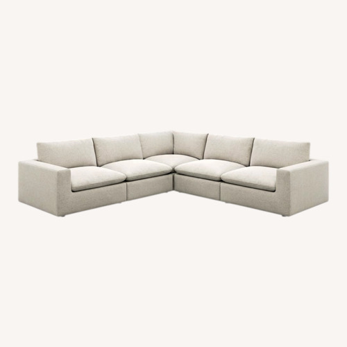 Used Dawson L Shape Sectional Couch With Ottoman for sale on AptDeco
