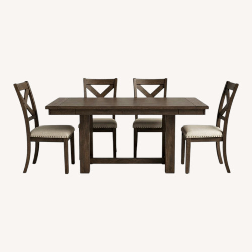 Used Ashley Furniture Caitbrook Dark Brown Wood Dining Set for sale on AptDeco