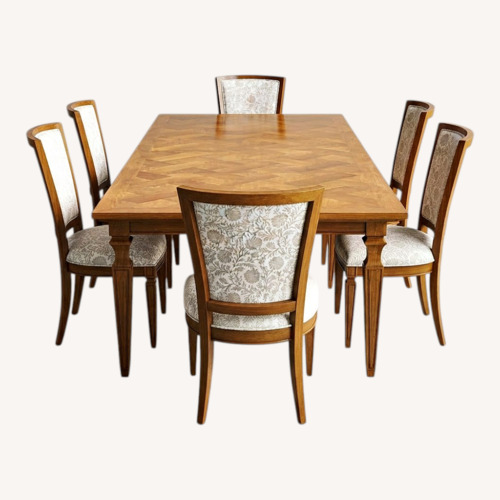 Used Baker Furniture Light Brown Wood Dining Set for sale on AptDeco