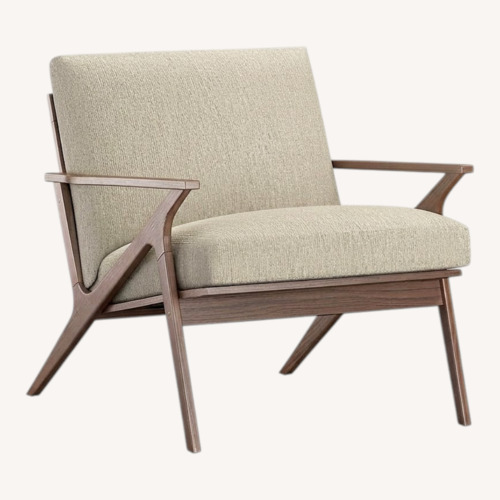 Used Crate & Barrel Cavett Natural Wood Accent Chair for sale on AptDeco
