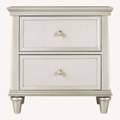 Used Bob's Discount Furniture Silver Nightstand for sale on AptDeco