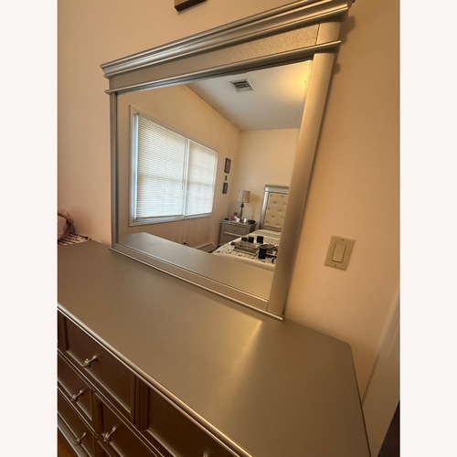 Used Bob's Discount Furniture Silver Dresser for sale on AptDeco