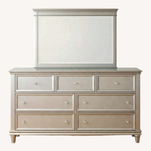 Used Bob's Discount Furniture Silver Dresser for sale on AptDeco