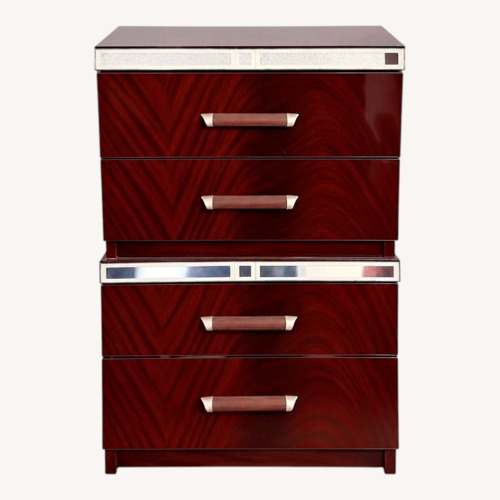 Used Set of 2 Glossy Mahogany Drawer Nightstands for sale on AptDeco