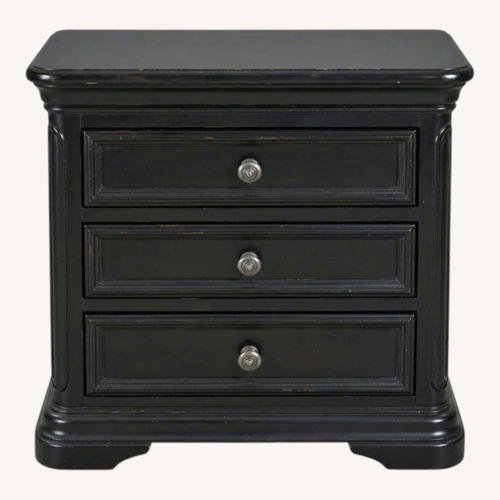 Used Set of 2 Traditional Black Nightstands for sale on AptDeco