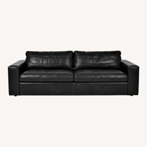 Used American Leather Black Leather 3+ Seater Sofa for sale on AptDeco
