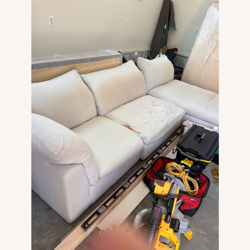 Used Timothy Oulton White Linen 3+ Piece Sectional for sale on AptDeco