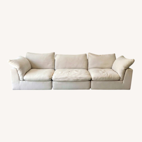 Used Timothy Oulton White Linen 3+ Piece Sectional for sale on AptDeco