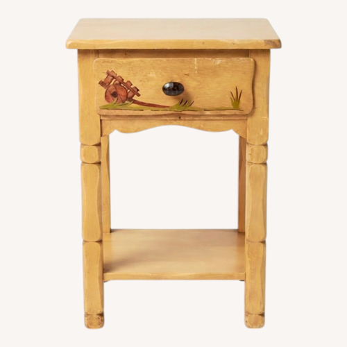 Used Vintage/Antique Finds Light Brown Wood Nightstand for sale on AptDeco