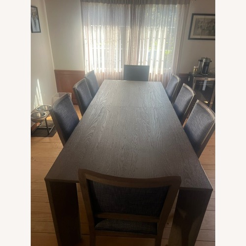 Used Restoration Hardware Light Gray Wood Dining Set for sale on AptDeco