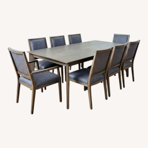 Used Restoration Hardware Light Gray Wood Dining Set for sale on AptDeco