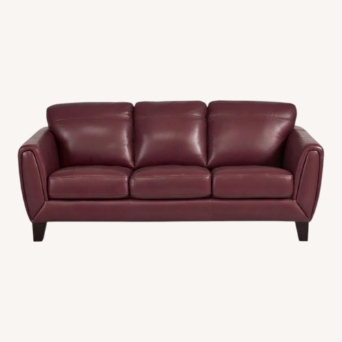 Used Red Leather Couch for sale on AptDeco