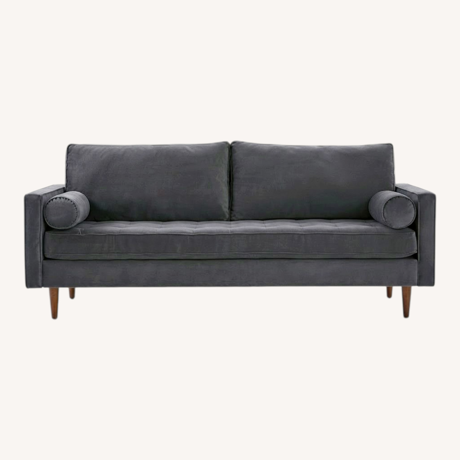 West Elm Monroe 80" Mid-Century Sofa in Dark Grey Navy - image-0