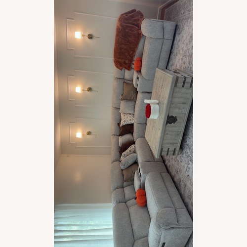 Used Ashley Furniture Light Gray Wood Coffee Table for sale on AptDeco