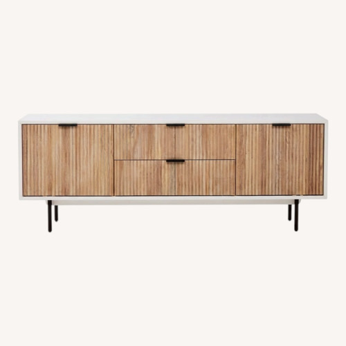 Used West Elm Quinn Media Console (68") in Rubberwood for sale on AptDeco