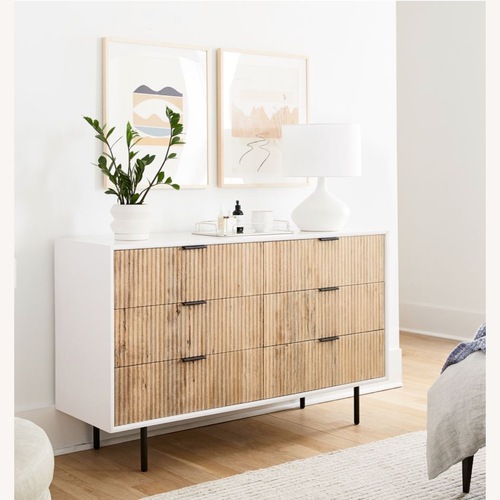 Used West Elm Quinn 6-Drawer Dresser in Rubberwood for sale on AptDeco