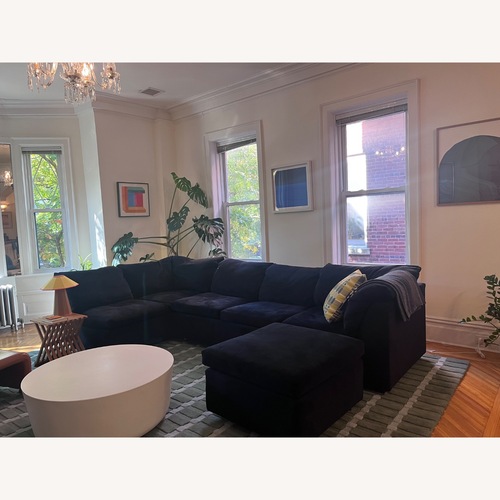 Used Vintage/Antique Finds Blue 3+ Piece Sectional for sale on AptDeco