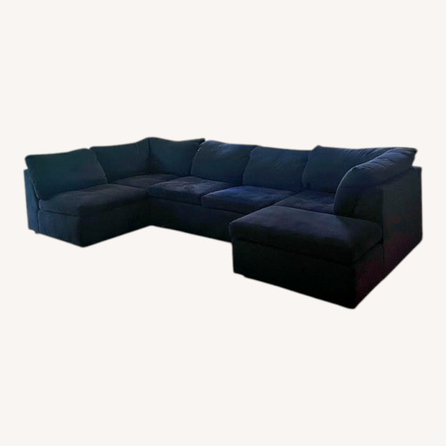 Used Vintage/Antique Finds Blue 3+ Piece Sectional for sale on AptDeco
