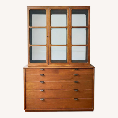Used Vintage/Antique Finds Dark Brown Wood Sideboard for sale on AptDeco