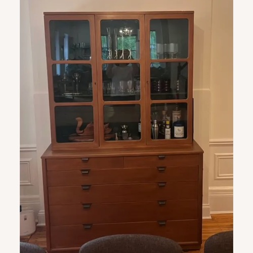 Used Vintage/Antique Finds Dark Brown Wood Sideboard for sale on AptDeco