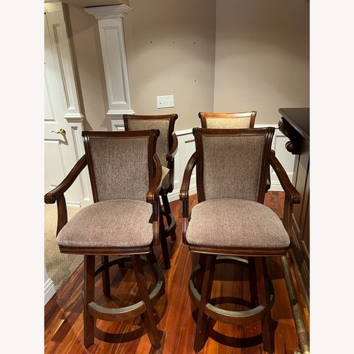 Used Powell Furniture Dark Brown Wood Stools for sale on AptDeco