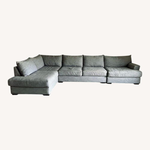Used Raymour & Flanigan Light Gray 3+ Piece Sectional for sale on AptDeco