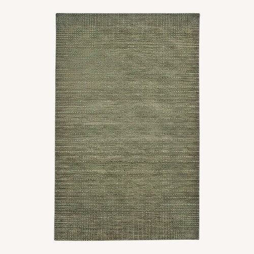 Used West Elm Olive Green Area Rug 6' x 9' for sale on AptDeco