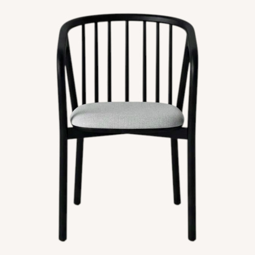 Used Bernhardt 4 Scandinavian Black Wood Dining Chairs  for sale on AptDeco