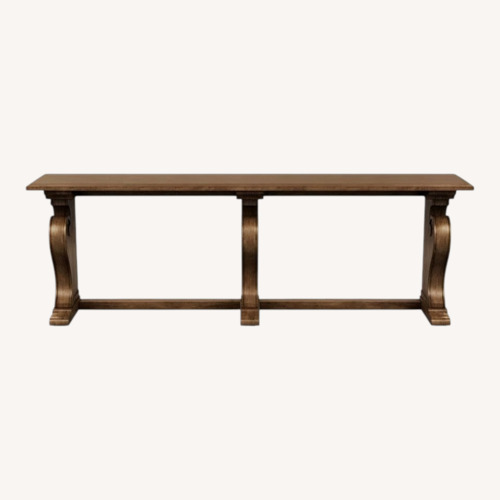 Used Ethan Allen Wayfarer Dark Brown Wood Side Table for sale on AptDeco