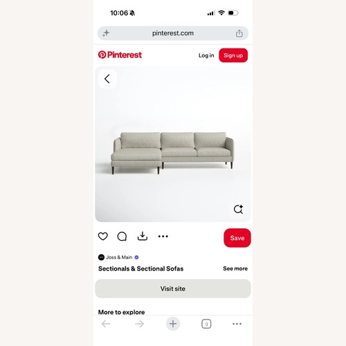 Used Joss & Main Hedley Fabric 3+ Piece Sectional for sale on AptDeco
