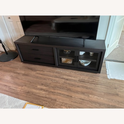 Used Walmart Dark Brown TV Stand for sale on AptDeco